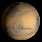 View of Mars from Earth on July 21st 2016 at 0h UT (Image from NASA's Solar System Simulator v4)