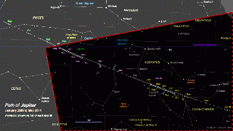 The area of the 2009-11 star chart shown in the photo is bounded by the red trapezium