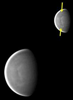 A cloud discontinuity in Venus' atmosphere imaged by Antnio Cidado on May 25th 2022 (Image: Antnio Cidado/ALPO-Japan)