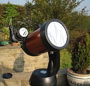 A telescope fitted with a Baader solar filter (Image: Arthur Dent/'Sky at Night' Magazine)