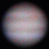 Jupiter as it appears through the eyepiece of a small telescope (Copyright Martin J Powell, 2011)