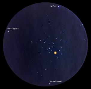 Mars in M44, illustrated in graphite by Jeremy Perez in September 2013 (Image: Jeremy Perez/ASOD)