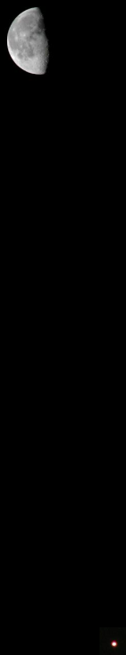 A conjunction between the Moon and Mars in October 2007 (Copyright Martin J Powell, 2007)