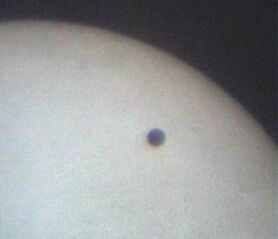 Transit of Venus, June 2004, photographed by the author (Copyright Martin J Powell 2004)