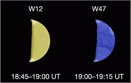 Venus at dichotomy sketched by Volker Heesen on March 29th 2020 (Image: ALPO-Japan/Volker Heesen)