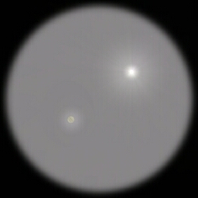 Sketch by Giovanni Isopi showing the telescopic view of a Venus-Jupiter conjunction in August 2014 (Image: Giovanni Isopi)