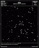 Comparison star sequence chart for the variable star Omicron Ceti (Mira) - click for full-size version (Image: AAVSO)